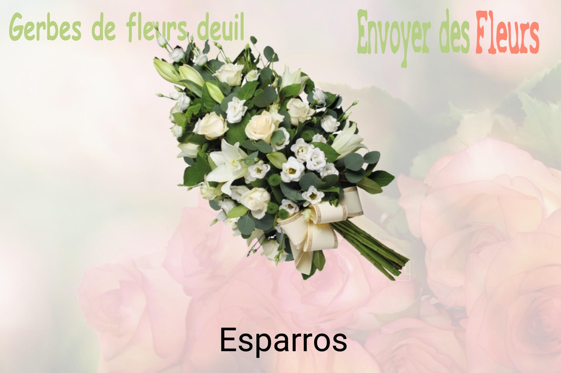 Gerbe de fleurs de deuil livrée à Esparros
